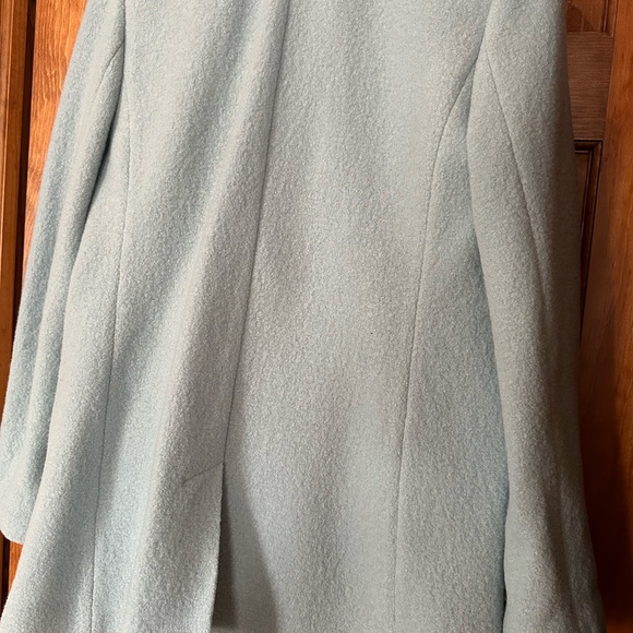J. Crew ladies 8 medium Italian Boiled Wool Jacket Coat Blazer Sky Powder Blue - Picture 4 of 5